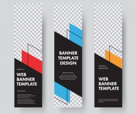 Vertical banners template illustration design vector 02