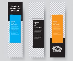 Vertical banners template illustration design vector 04