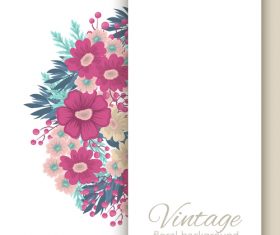 Vintage floral background design vectors 02