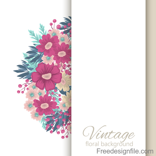 Vintage floral background design vectors 02
