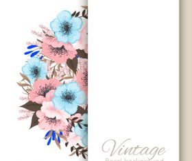 Vintage floral background design vectors 03