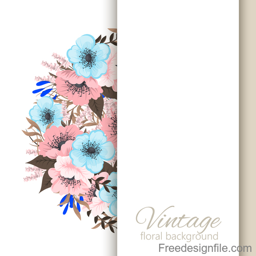 Vintage floral background design vectors 03