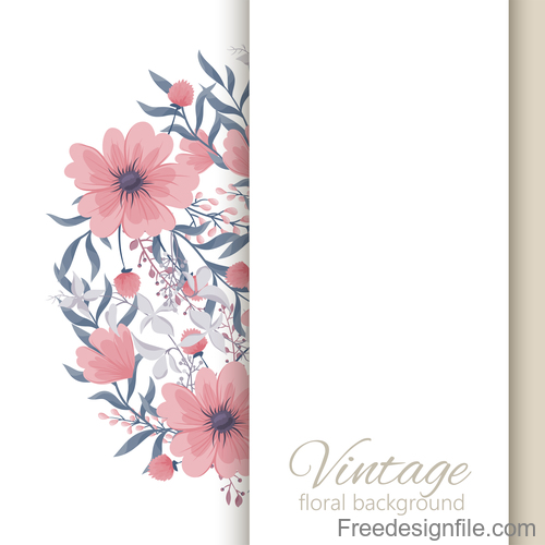 Vintage floral background design vectors 05