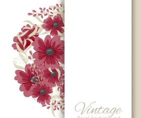 Vintage floral background design vectors 06