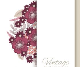 Vintage floral background design vectors 08