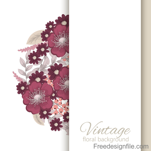 Vintage floral background design vectors 08