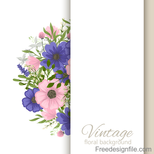 Vintage floral background design vectors 09