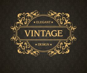 Vintage ornaments template vector material
