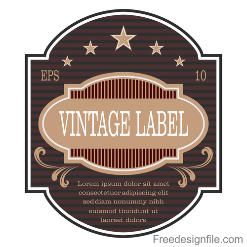 Vintage with retro labels template vectors 01