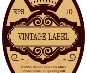 Vintage with retro labels template vectors 02