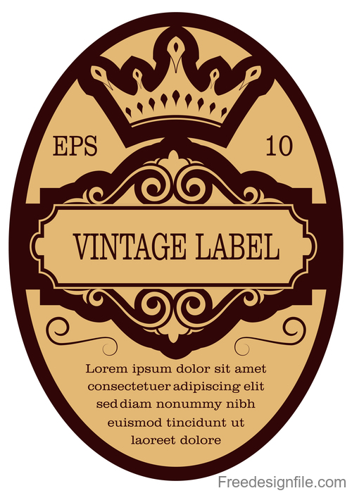 Vintage with retro labels template vectors 02