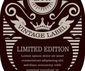 Vintage with retro labels template vectors 04
