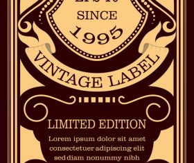 Vintage with retro labels template vectors 05