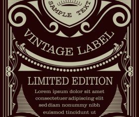 Vintage with retro labels template vectors 06