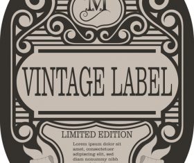Vintage with retro labels template vectors 07