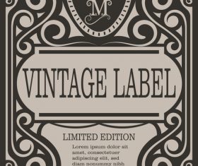 Vintage with retro labels template vectors 08