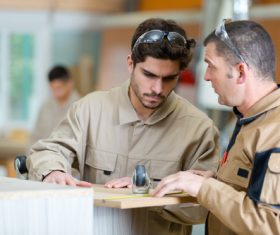 Warehouse for storage products and active work colleagues Stock Photo 08
