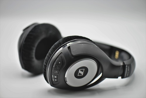 Wireless Headphones Stock Photo