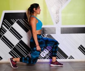 Woman fitness in the gym Stock Photo 02