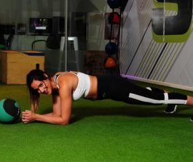 Woman fitness in the gym Stock Photo 03