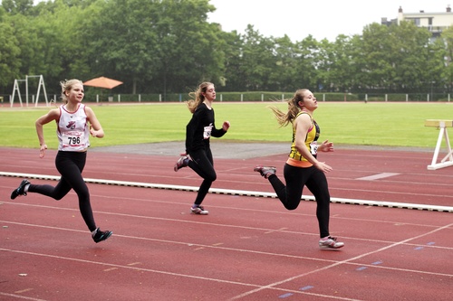 Womens track and field competition Stock Photo 02