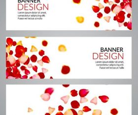 petal styles banners vector