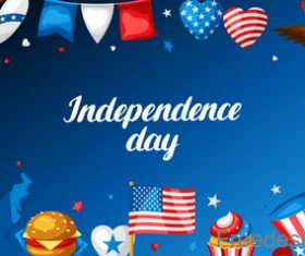 4Th July America Independence Day festive illustration design vector 06