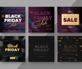 6 Kind black friday sale background vector