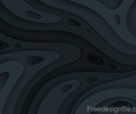 Abstract black layered background design vector 01