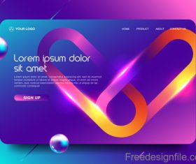 Abstract colorful website background template vector 03
