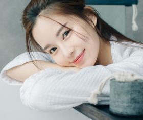 Asian girl sweet smile Stock Photo