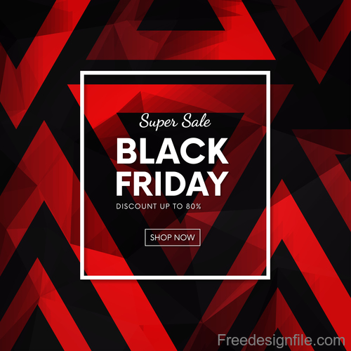 Black Friday Super sale poster template vector