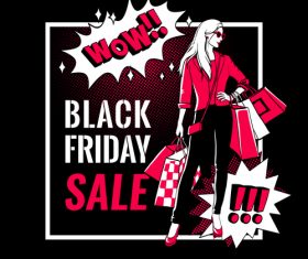 Black Friday sale design cartoon vector 01