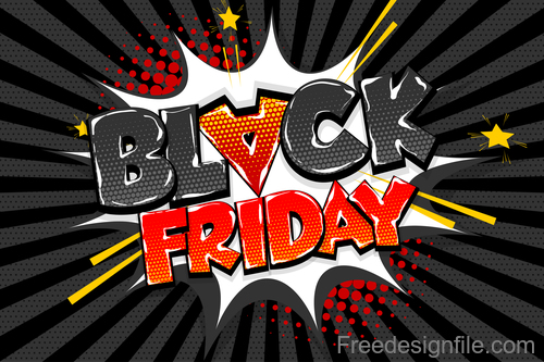 Black Friday sale design cartoon vector 02