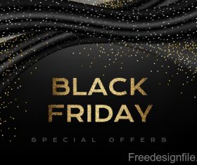 Black Friday special offer background black vector