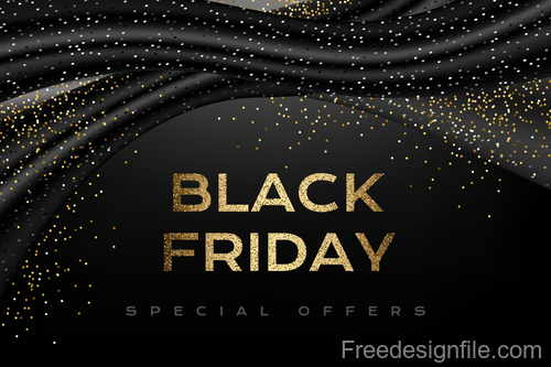 Black Friday special offer background black vector