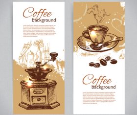 Coffee banners template design vectors