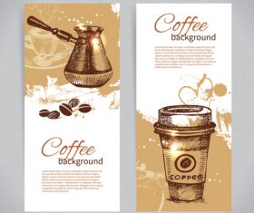 Coffee banners template design vectors 02