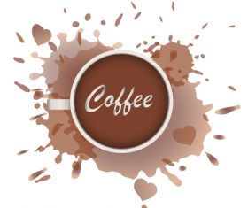 Coffee circle with stain vector