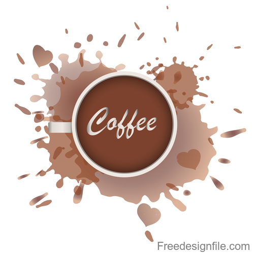 Coffee circle with stain vector
