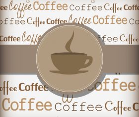 Coffee cover background vector design 01