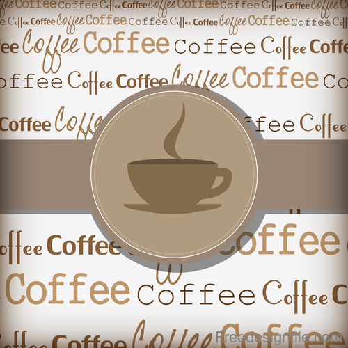 Coffee cover background vector design 01