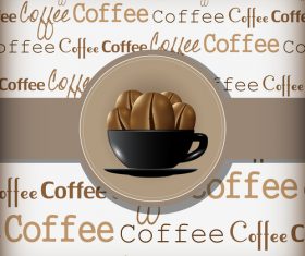 Coffee cover background vector design 03
