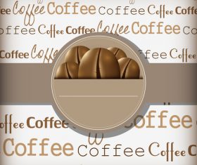 Coffee cover background vector design 04