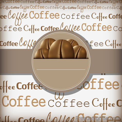 Coffee cover background vector design 04