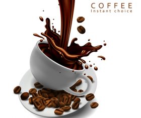 Coffee desserts illustration vector