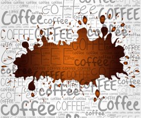 Coffee stain and coffee text background vector