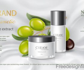 Cosmetic Olives poster template vector