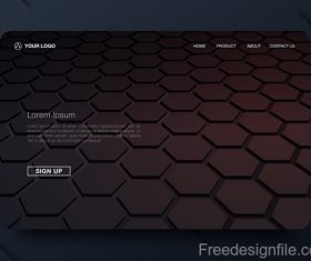 Dark styles website background template vector 02