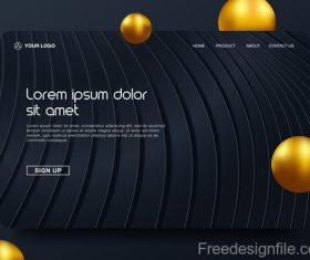 Dark styles website background template vector 03